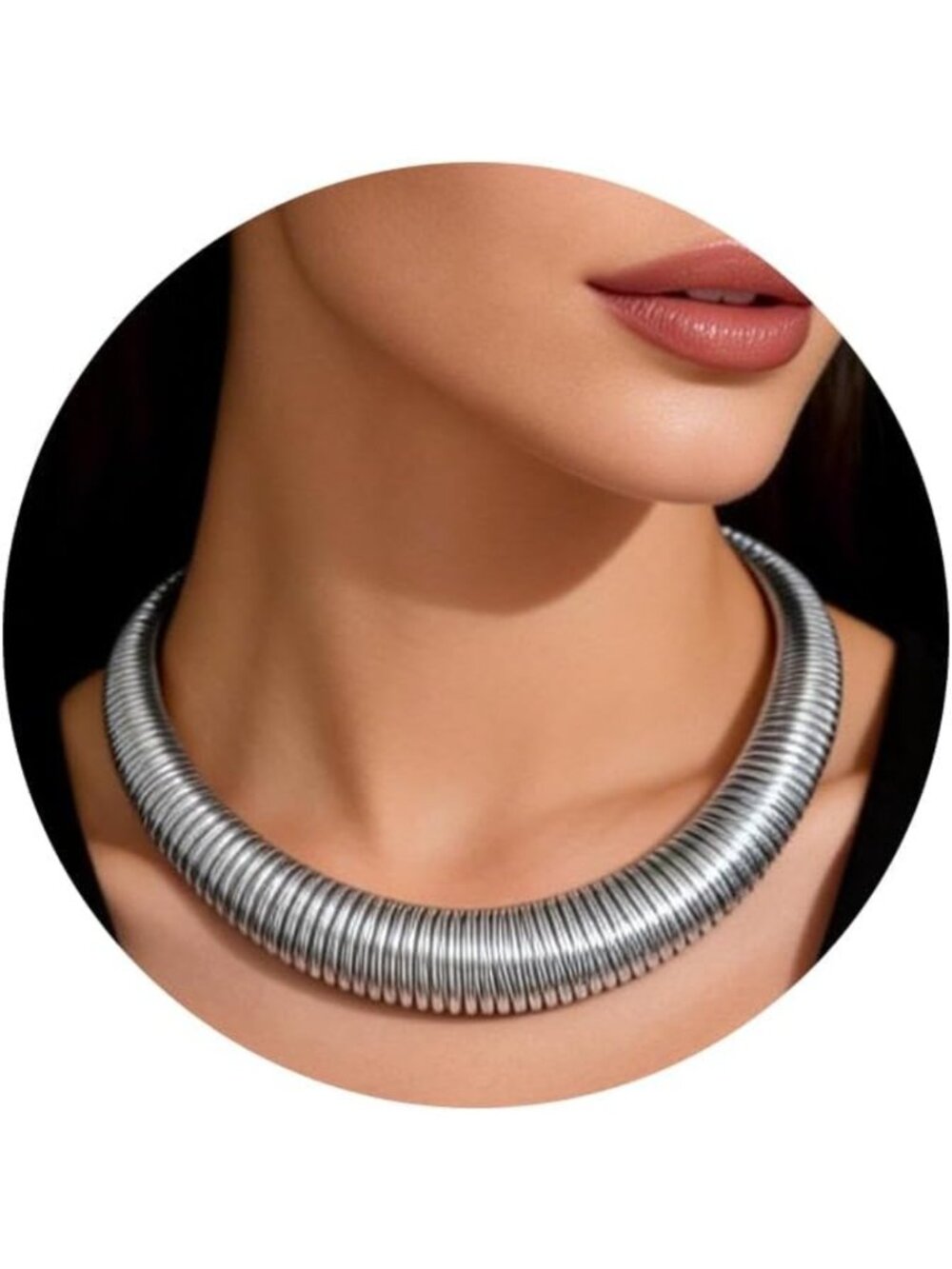 Chunky Gold Choker Necklace, 14K Plated Snake Chain, Layered Statement Jewelry
